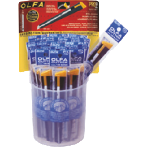 100-180-BT/36 - OLFA Cutter Standard, schwarz - 36 Stck. mit Eimer