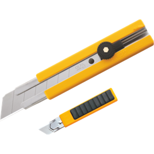 100-H-1 - OLFA "Rubber Inset Grip" Universalmesser mit Ratschenverriegelung