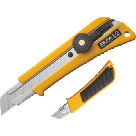 100-L-2 - OLFA Heavy Duty - Messer mit Gummigriff