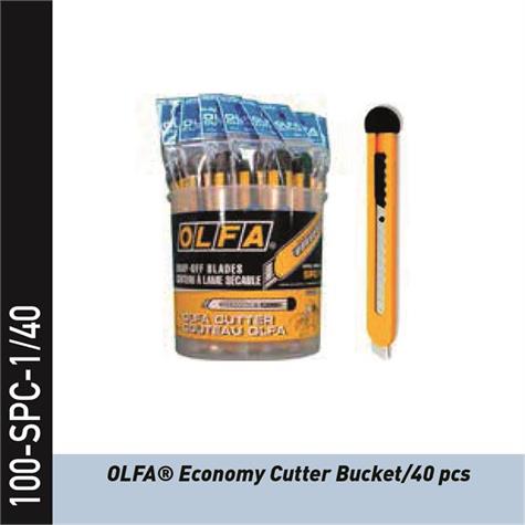 100-SPC-1/40 - OLFA Economy Cutter - Eimer mit 40 Stck.