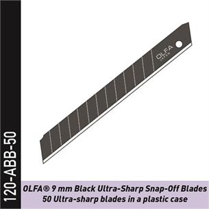 120-ABB-50 - OLFA Excel- Snap-Off Klingen 45°, schwarz - 50 Stk.