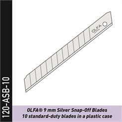 120-ASB-10 - OLFA Ersatzklingen,  45° - 10 Stck. 9mm x 80mm