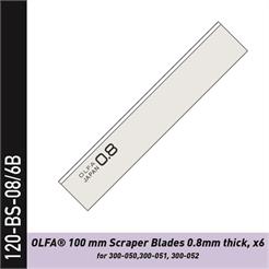 120-BS-08/6B - OLFA 100mm Schaberklingen, 8mm Dicke - 6 Stk.