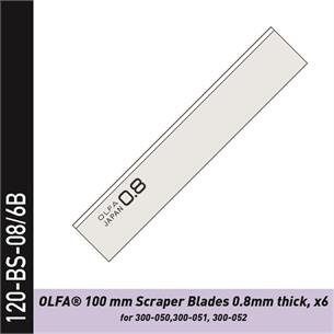 120-BS-08/6B - OLFA 100mm Schaberklingen, 8mm Dicke - 6 Stk.