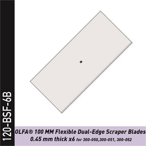 120-BSF-6B - OLFA 100mm Flexible Klingen, 4,5mm Dick - 6 Stk.
