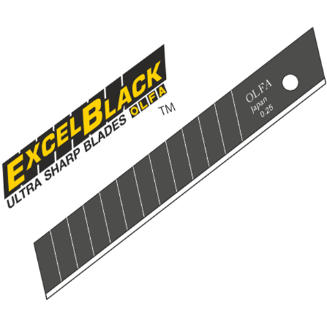 120-FWB-10 - OLFA Excel 12.5mm Cutterklingen - Ultra scharf, schwarz