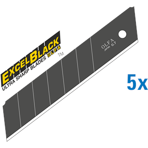 120-HBB-5B - OLFA Excel 25mm Cutterklingen - 45° Ultra scharf, schwarz - 50 Stk.