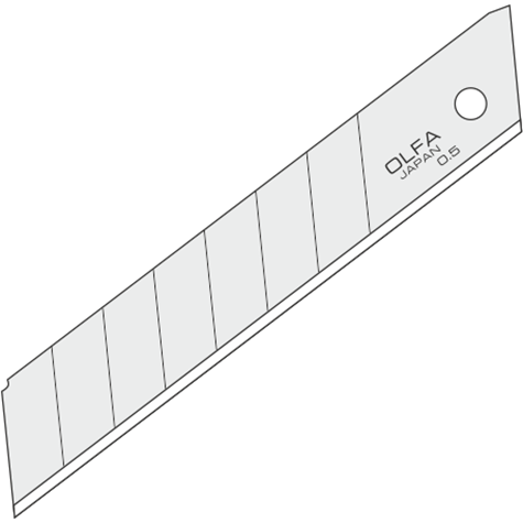 120-LB-10 - OLFA Snap-Off Klingen, silber 45° - 10 Stk.