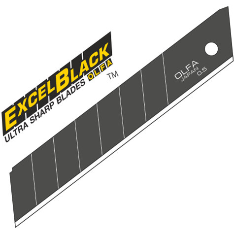 120-LBB-10 - OLFA Snap-Off Klingen, schwarz 45° - 10 Stck. Ultra scharf