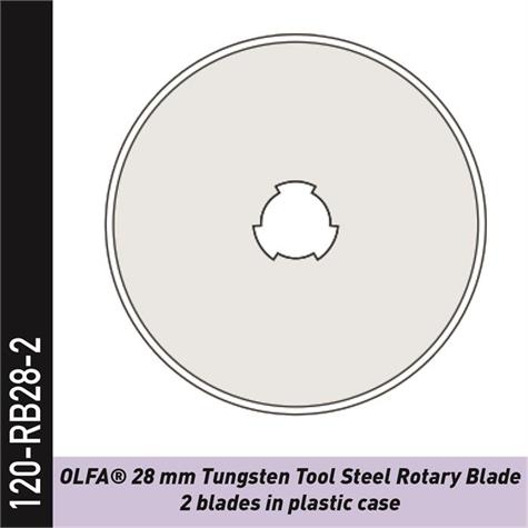 120-RB28-2 - OLFA 28mm Klingen für Stahl Rotationsmesser RTY-1/DX