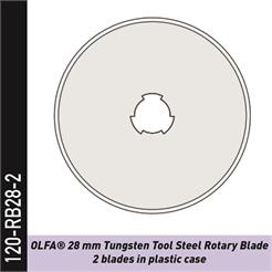 120-RB28-2 - OLFA 28mm Klingen für Stahl Rotationsmesser RTY-1/DX