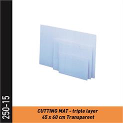 250-015 - 3-lagige Schneidematte 45cm x 60cm, transparent