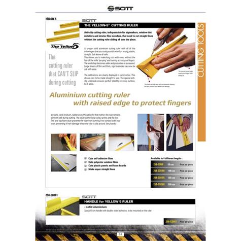 250-CB155 - SOTT Yellow-5 Anti-Rutsch Schneidelineal -150cm