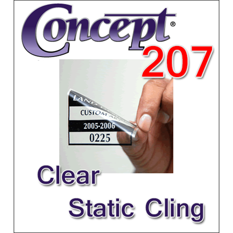 Concept 207 Clear Static Cling, 137 cm x 50 m