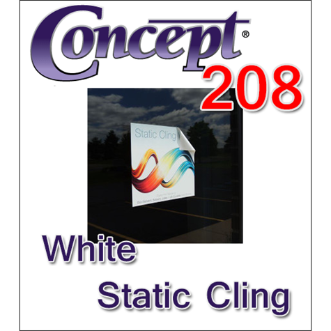 Concept 208 White Static Cling, 137 cm x 50 m